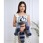 Labauxite Raccoon Plush, Raccoon Stuffed Animals, Cute Plush Toys Realistic Raccoons Body Pillow Hug Sleeping Fluffy Animal Toys for Kids, Bed Decor Plushie Doll Birthday Gift (25.5in)