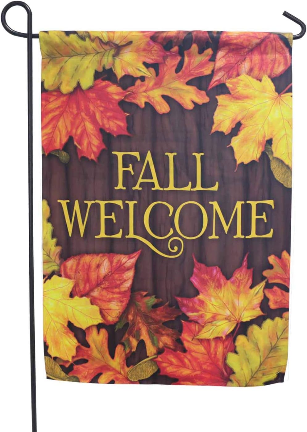 LAYOER 12 x 18 Inch Garden Flag Autumn Fall Leaf Welcome House Home Double Sided