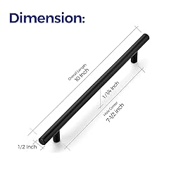 Ravinte 10 Inch Cabinet Handles Matte Black Drawer