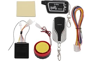 ASTIBYM Motorcycle 2-Way Alarm System With Energy Saving Vibration Sound Alert, Mute Mode, LCD Remote Control, Bidirectional for Motorbike and Car Siren & Start