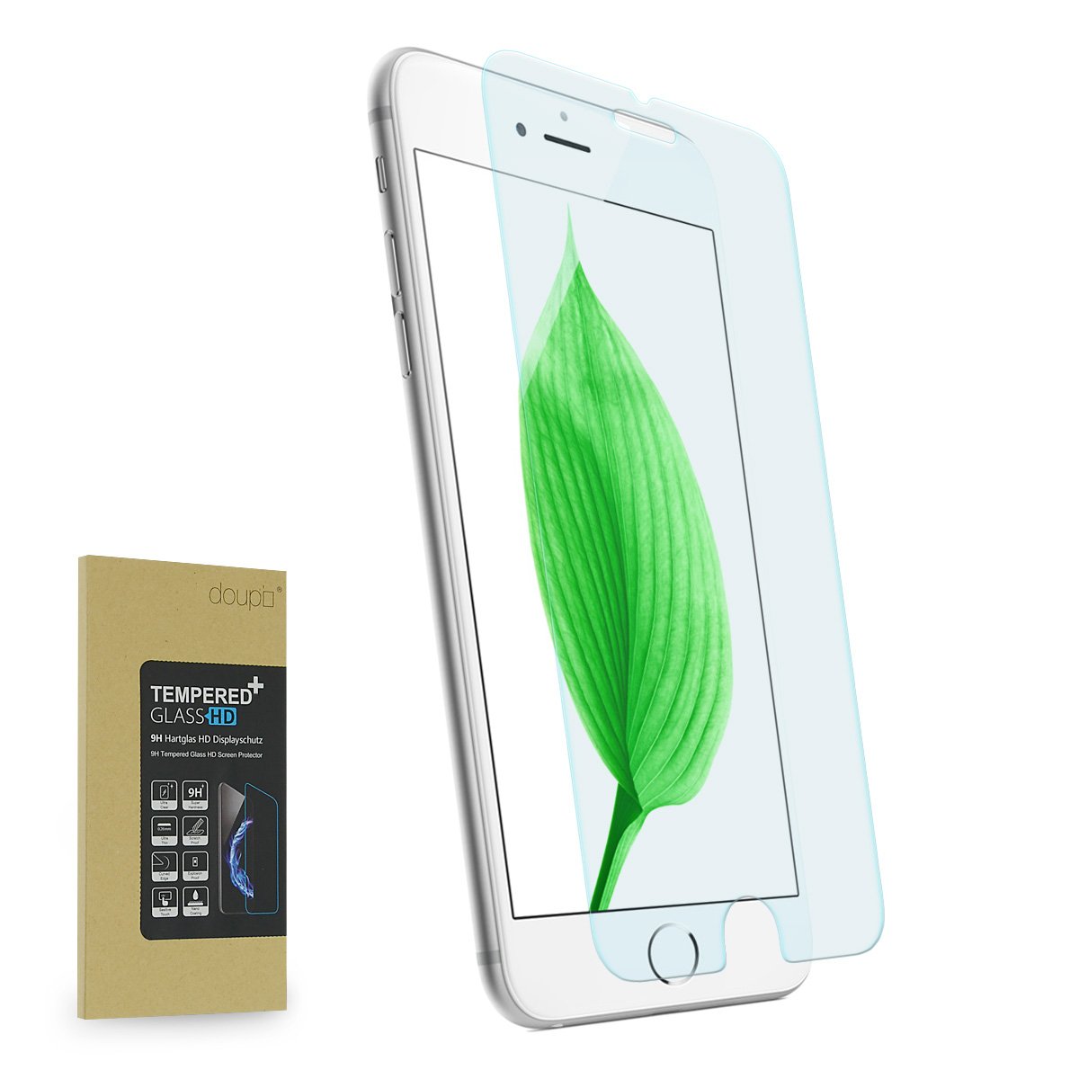 doupi Tempered Glass Compatible with iPhone 6 6S (4.7 inch) - Premium 9H HD Anti Scratch [3D Touch Supported] Screen, transparent