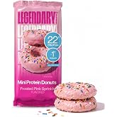 Legendary Foods Pink Sprinkle Protein Donuts, Protein Bar Alternative | Healthy Protein Snacks for Adults, Kids, Diabetic Friendly Keto Snack, Gluten Free Breakfast Bars