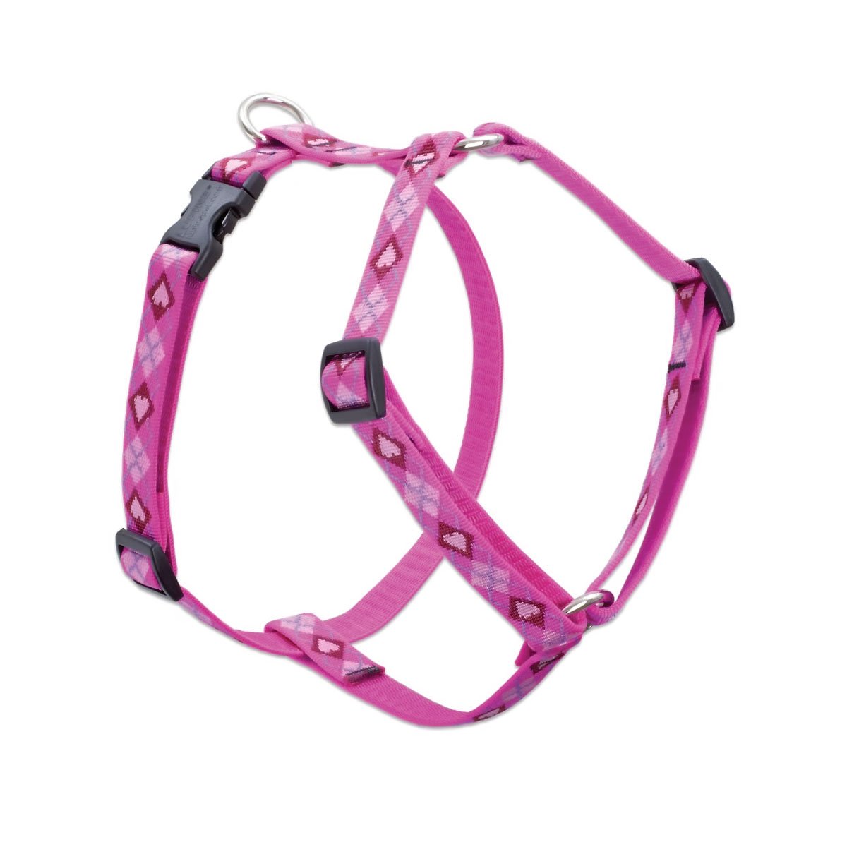 Photo 1 of LupinePet Originals 3/4" Puppy Love 14-24" Adjustable Roman Dog Harness for Medium Dogs