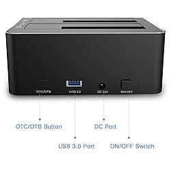 ikuai SATA to USB 3.0 Dual Bay Hard Drive Dock for