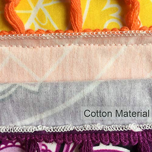 Simpkeely Chakra Tapestry, Cotton Rainbow Meditation Yoga Mat, Colorful Bohemian Hippy Chakras Shawl Tassel Striped Beach Towel - 59\