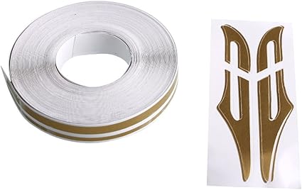 vorcool tiras adhesivas decorativas para coche color dorado