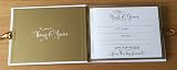 ukgiftstoreonline White Wedding Guest Book with Gold Ribbon view 2