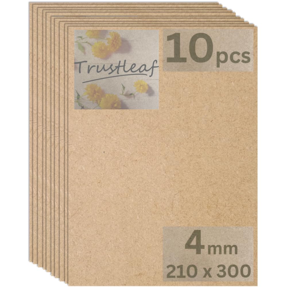 Trustleaf 4mm Sheets of MEDITE Premier MDF 210mm x 300mm, A4 Approx. Pack of 10 — image 1
