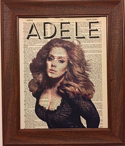 Ready Prints Adele Music Singer Dictionary Book Page Artwork Print Picture Poster Home Office Bedroom Nursery Kitchen Wall Decor - unframed