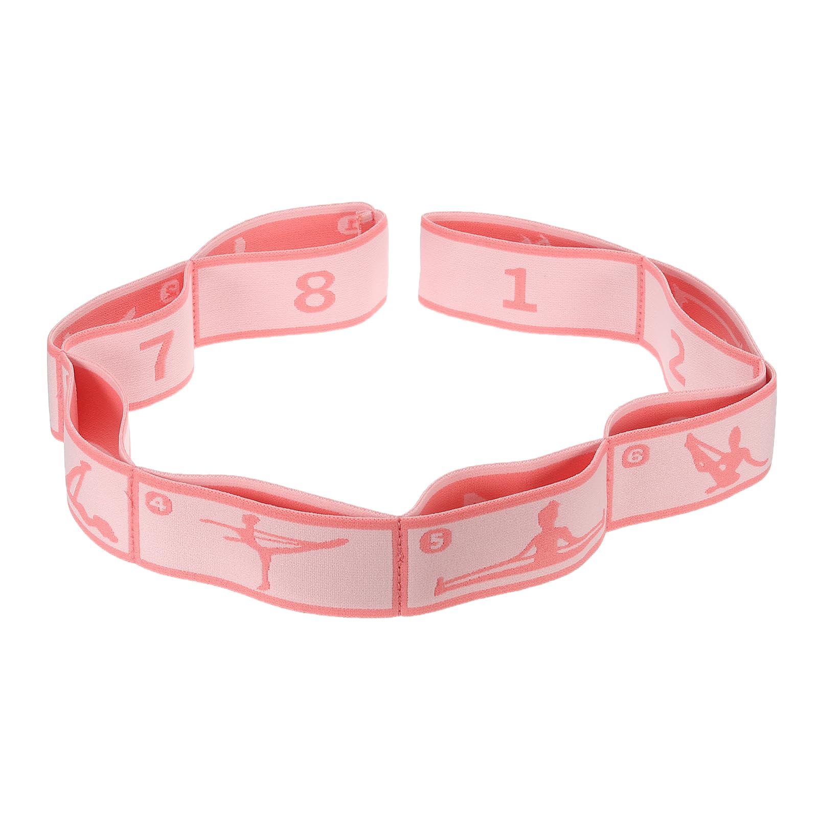 PATIKIL Exercise Bands, 33.5 Inch Yoga Stretching Strap Latin Elastic Bands for Physical Dance Stretch Pilates Resistance Bands for Working Out, Light Pink