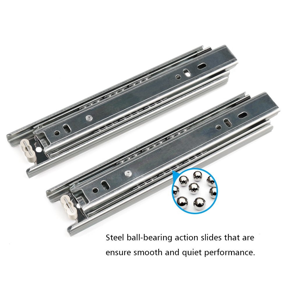 Urbest Ball Bearing Drawer Slides Full Extension 9 Inch Telescopic