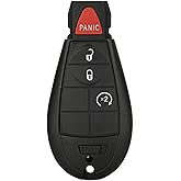 WKEDQAF Replacement for Keyless Entry Remote Key Fob Shell Case Fit for 2013-2018 Dodge Ram 1500 2500 3500 (4-Button b)