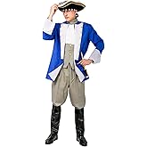Adult Men's Colonial General Costume for Halloween Cosplay Party