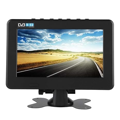 Tragbarer DVB-T/T2 Fernseher,ASHATA 1080P HD TV DVB-T/T2 LCD Fernseher Digital Analog TV,Portable Mini Auto LED Digitalfernse