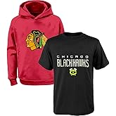 NHL Youth 8-20 Polyester Performance Primary Logo Hoodie & T-Shirt 2 Combo Pack Set