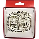 New York State Brass Christmas Ornament Souvenir Gift
