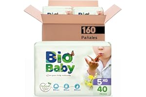 Bio Baby Pañal Bebé Bio Baby Talla 5 X-grande 160 Pañales, color, 160 count, pack of/paquete de