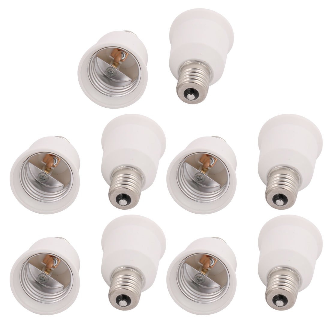 Sourcingmap 10Pcs E17 to E26 Extender Adapter Converter Lamp Bulb Socket Holder 55mm Height