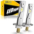 AILEO H1 LED Fog Light Bulb, 25W 6000 Lumens Super Bright 6000K Cool White 360°Beam H1 LED Bulb for DRL or Fog Light Bulb Replacement 1:1 Mini Size Quick Install IP68 Waterproof, 2 Pack