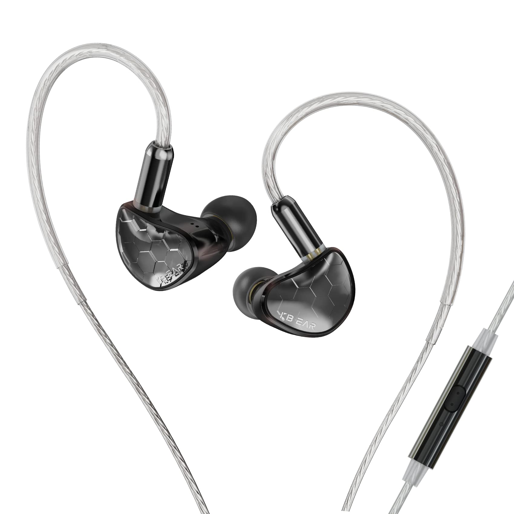 KBEAR Xuanwu HiFi 8mm Dynamic Driver In Ear Monitor IEM High Percormance Diaphragm with Zinc Alloy Metal Cavity Detachable 2PIN OFC Cable (Gun, Mic)