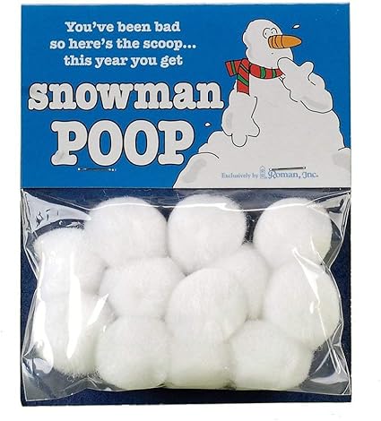 Snowman Poop Holiday Christmas Gag Gift 