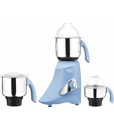 Preethi Steele 3-Jar Mixer Grinder, 550-Watt, Silver : Amazon.ca: Home