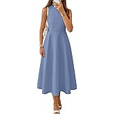 ZESICA Women's Summer Formal Midi Dresses 2026 Spring Sleeveless A Line Elegant Flowy Wedding Guest Cocktail Party Dress