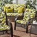 Greendale Home Fashions Outdoor High Back Chair Cushion (set of 2), Palm Multi