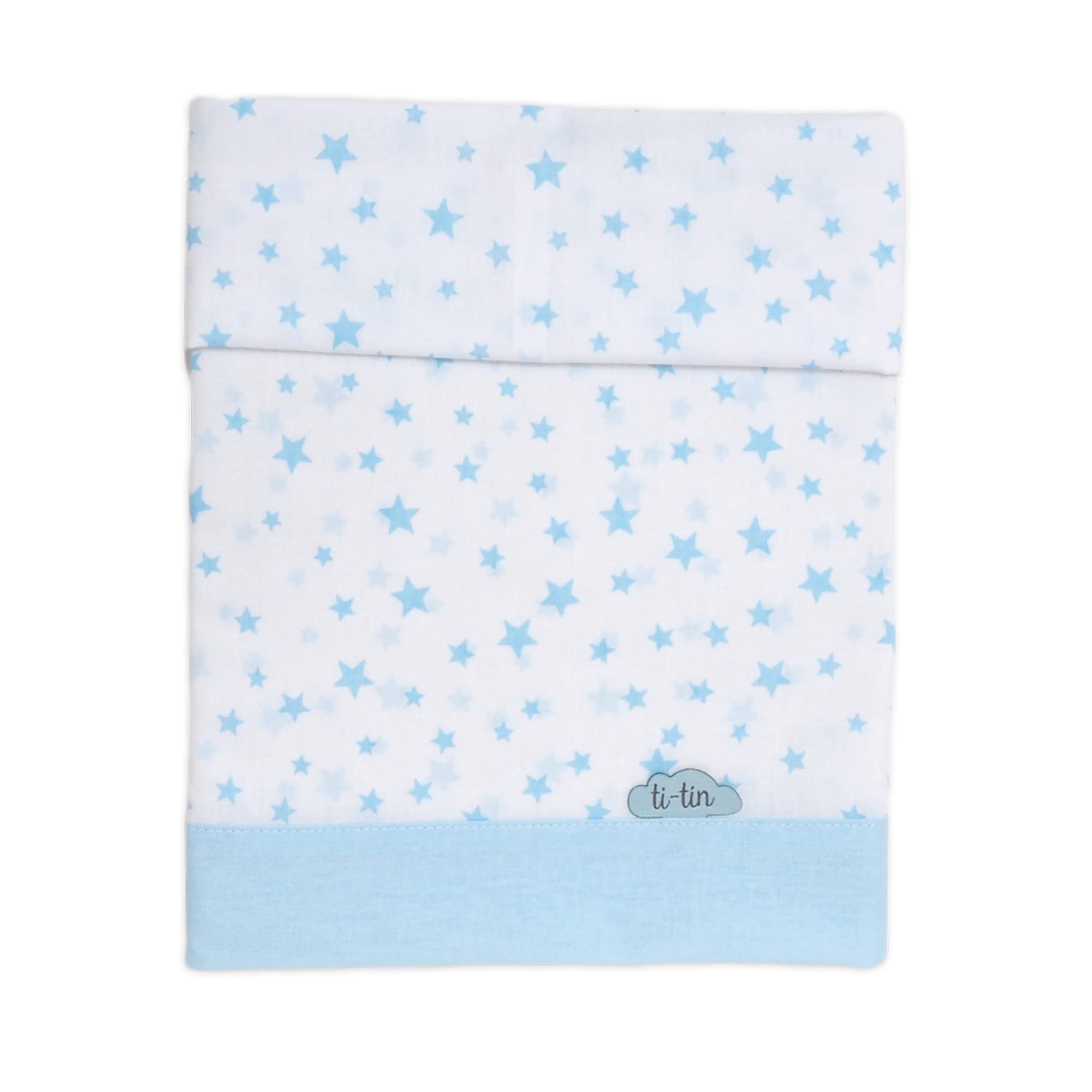 Ti TIN 3 Piece Bed Set, Cotton, Stars-Sky Blue, 3 Unidad (Paquete de 1)