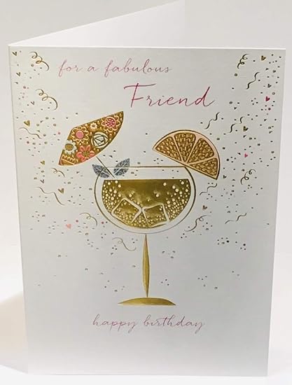 Favoloso Biglietto Di Auguri Per Un Amico Speciale Cocktail 21 6 X 15 2 Cm Words And Wishes Amazon It Cancelleria E Prodotti Per Ufficio