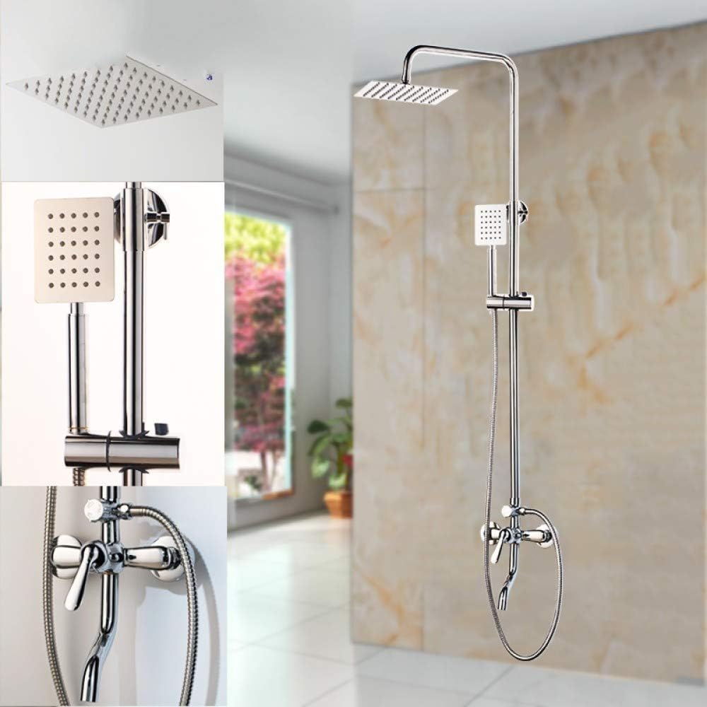 Man-hj Ducha de Mano Ducha Cromo de 8 Pulgadas de Lluvia polaca de