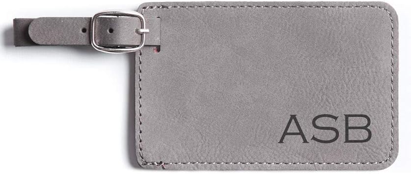 leather luggage tags with initials