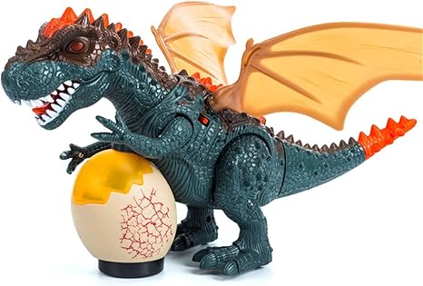 Amazon Co Jp 赤外線rc恐竜のおもちゃリモコンティラノサウルス揺れヘッドフラッシュ目卵ウォーキングスプレー恐竜rcおもちゃ子供のため Blue ホーム キッチン
