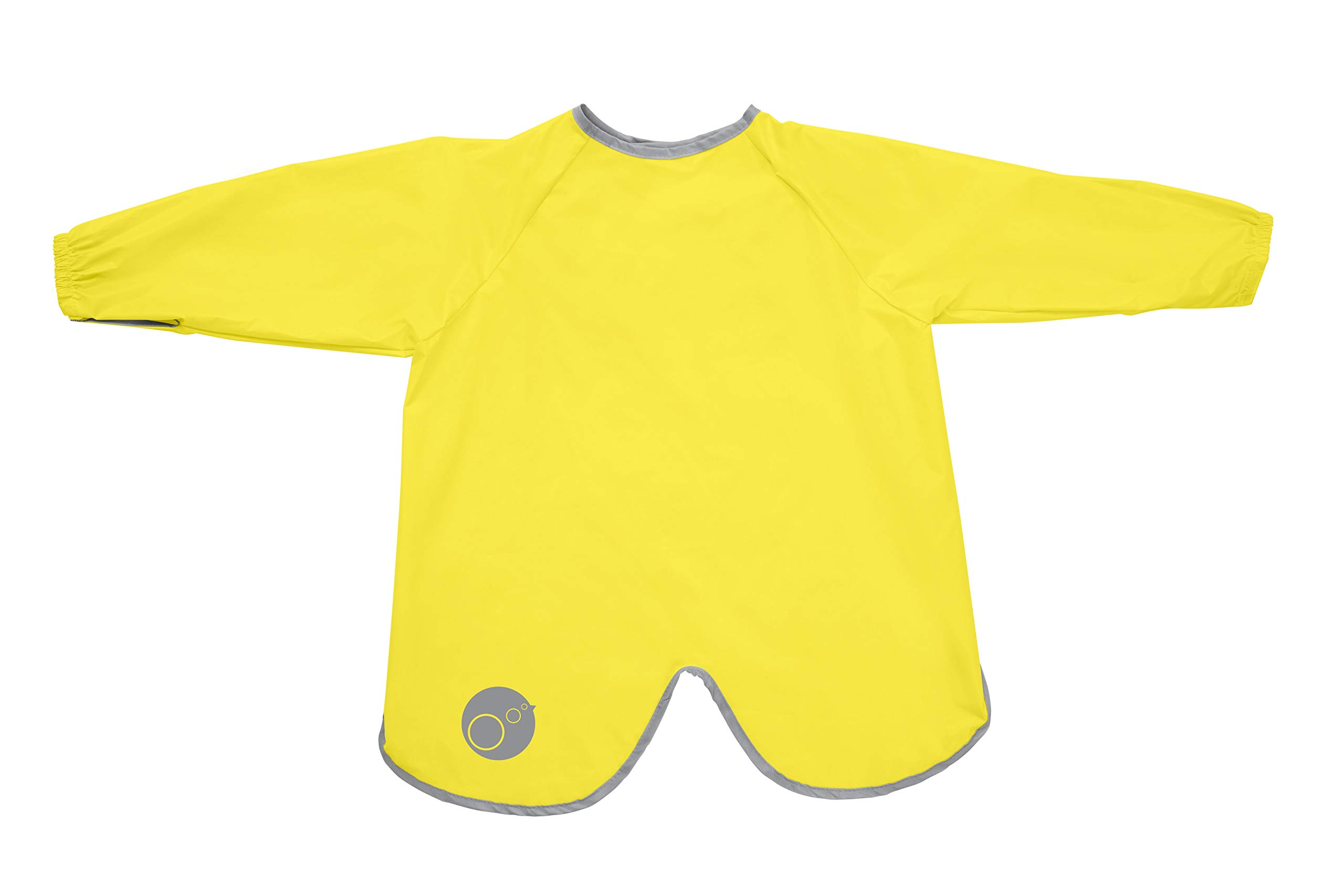 b.box Waterproof Large Smock Bib with Long Sleeve and Machine Washable (Lemon Sherbet)