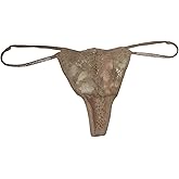 Victoria's Secret Rhinestones Twinkle Strap Lace V-String Panty Color Tan/Beige New