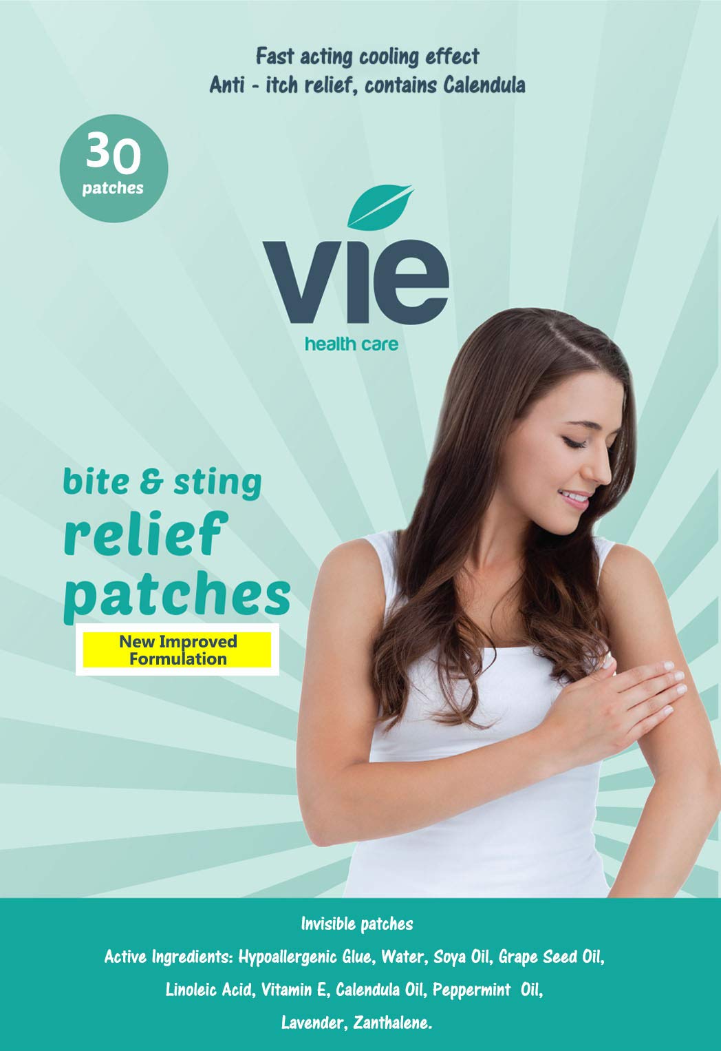 Vie Bite & Sting Relief Patches (30 Patches)