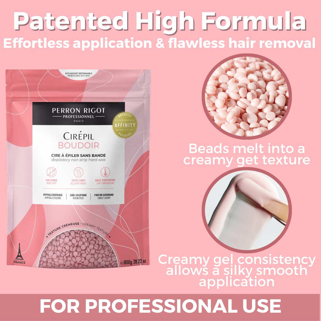 Cirepil Boudoir - 800g / 28.22 oz Wax Beads Bag - Sweet Fragrance - Allergen-Free - Specially Formulated for Short, Coarse Hair