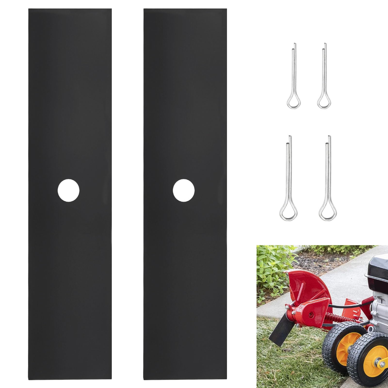 Photo 1 of 2 Pack Universal 9" x 2" ?1/2 Hole? Edger Blade 2059 Compatible with Mclane & Power Trim Edgers, King O Lawn Edgers, Tru-Cut Edgers