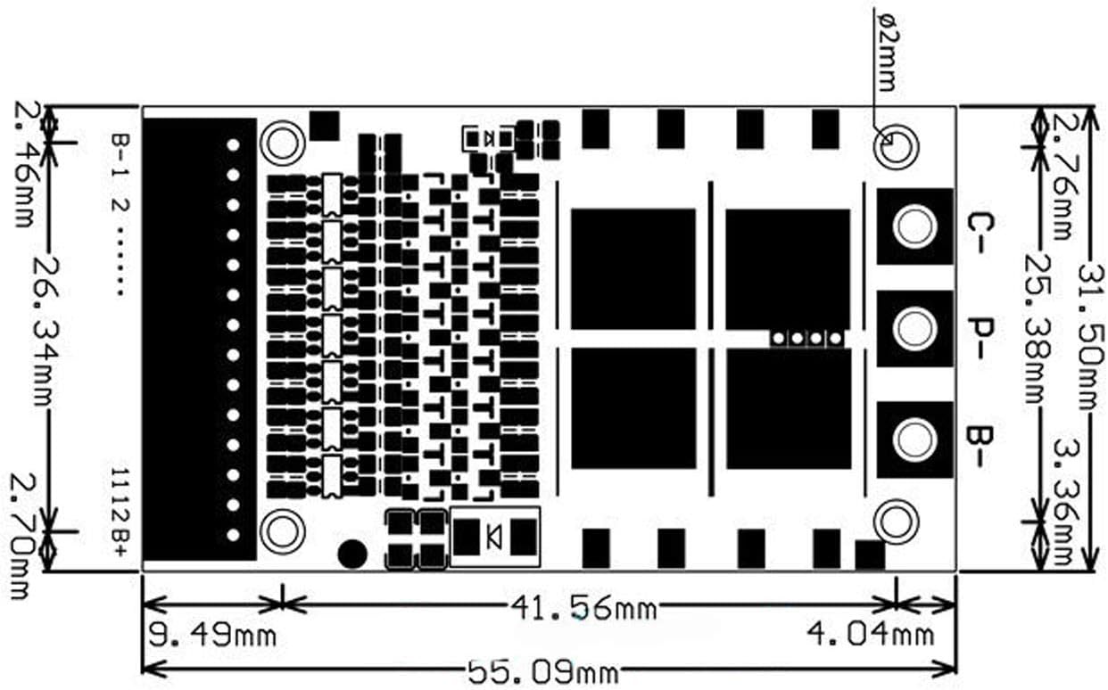 winwill 6S-13S 7S 12S 25A LiFePo4 LiFe 18650 Battery Cell BMS Charger Protection Board 3.7V - Image 5