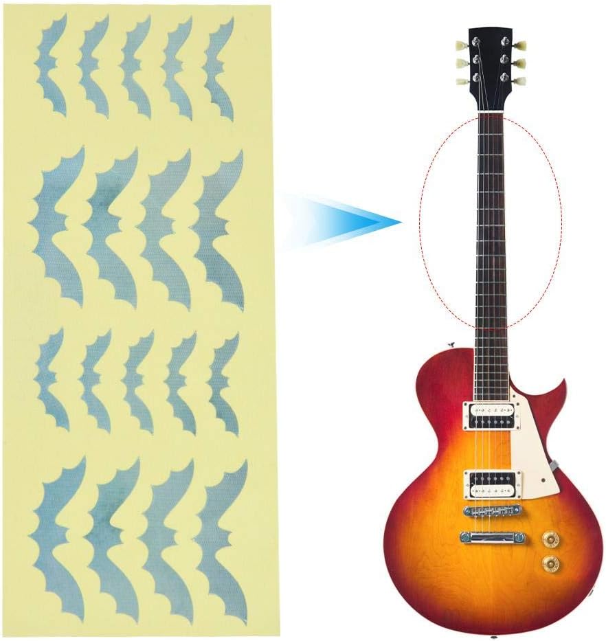 Guitar Fretboard Decor, Bat Pattern Inlay Stickers with Adhesive Design for Guitar Bass, and Ukulele Musical Instrument Accessories - Image 5