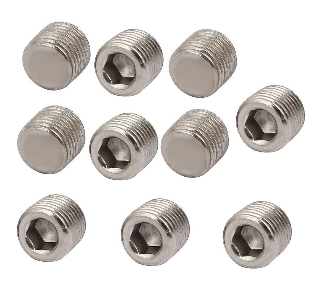 TOP-VIGOR 20Pcs Grub Screw Assortment Set, M6 x 6mm Hex Socket Grub Screw(Flat Point), Threaded Fasteners for Door Handle, Faucet, Light Fixture Home Repairs, Fixtures