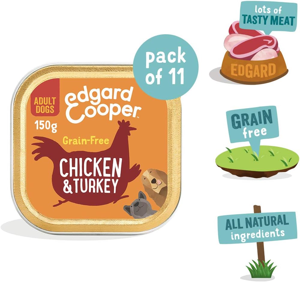 Edgard Cooper Grain-Free Wet Dog Food for Adult Dogs Chicken Turkey 11 x 150g - Image 3