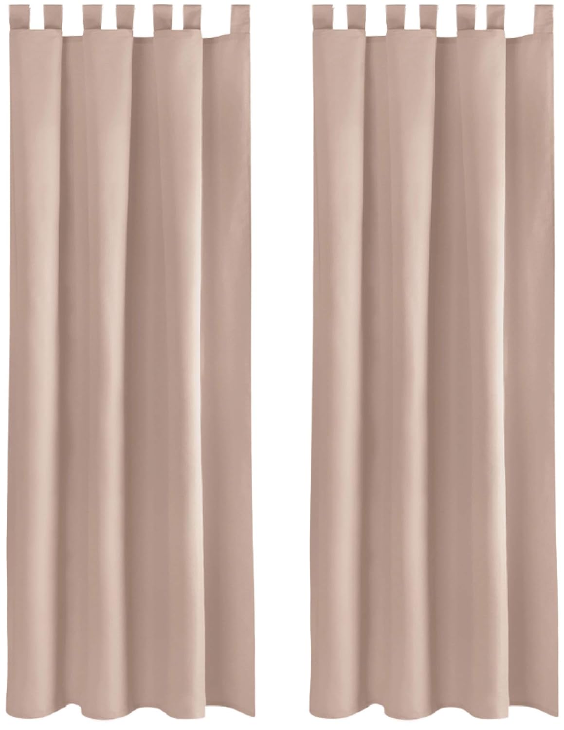 Bestlivings Blickdichte Gardine im 2er Pack mit Schlaufen (140x175 cm/Sandgrau), in vielen