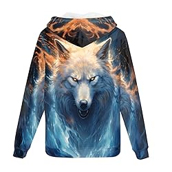 ENLACHIC Unisex Adult Novelty 3D Galaxy Wolf Print