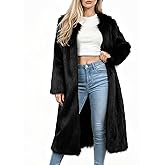WELLATENT Fur Coats For Women, 2025 Long Plus Size Faux Fuzzy Jacket Fluffy Long Sleeve Winter Coat with Pockets.