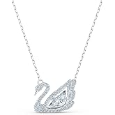 Swarovski Dancing Swan Necklace Jewelry Collection, Rhodium Finish