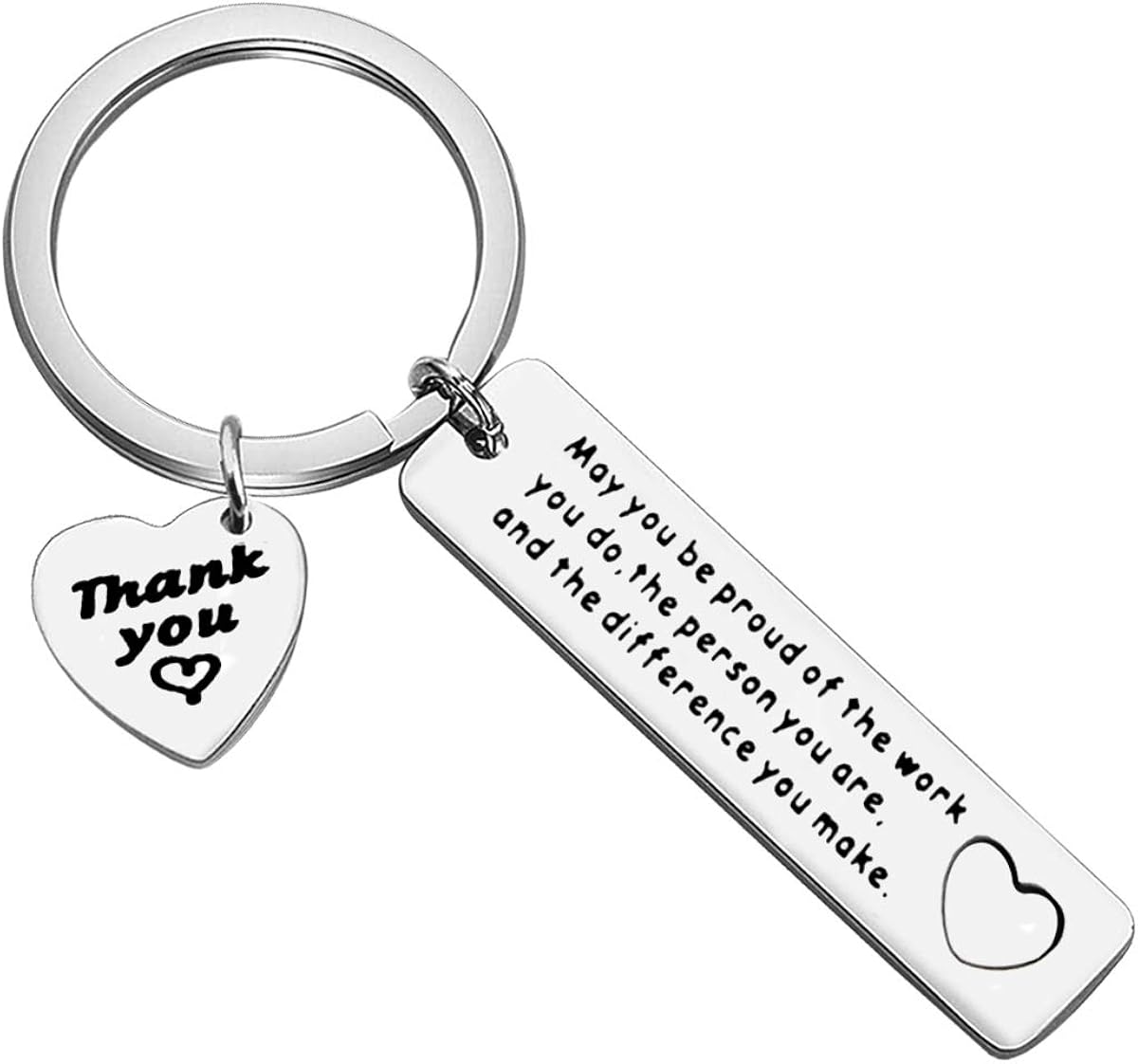 Thank You Gifts Appreciation Keychain Make a Difference