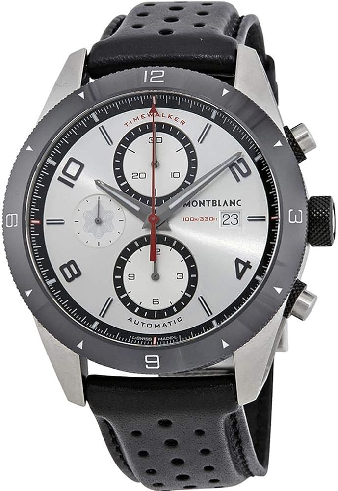 Amazon.com: Montblanc TimeWalker Silver Dial Automatic Mens ...