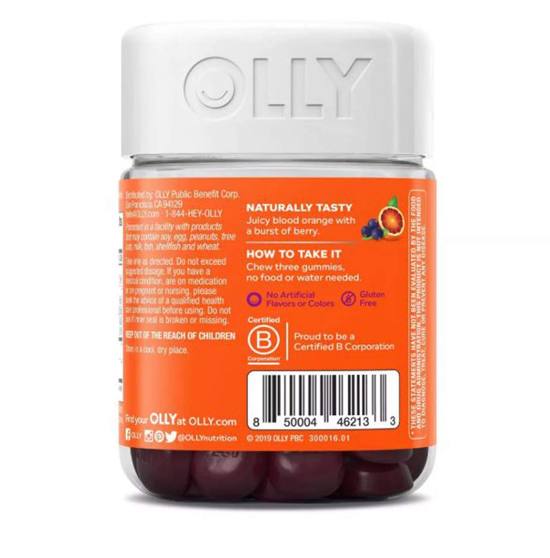Olly Active Immunity + Elderberry Gummy Vitamins! 45 Gummies Orange