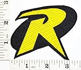 Robin&Batman logo Blak&Yellow logo DC Logo Movie patch Superhero patch Symbol Jacket T-shirt Patch Sew Iron on Embroidered Sign Badge Costume